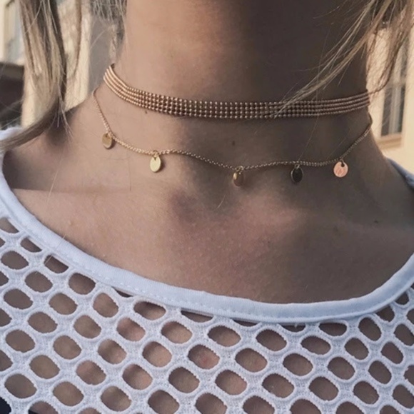 5 for $25 Two Layer Medallion Necklace - Picture 2 of 6